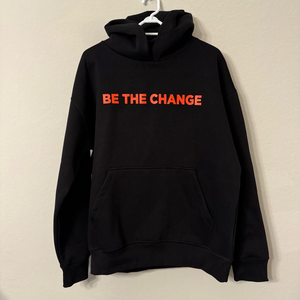 Men’s Be The Change Black Hoodie M